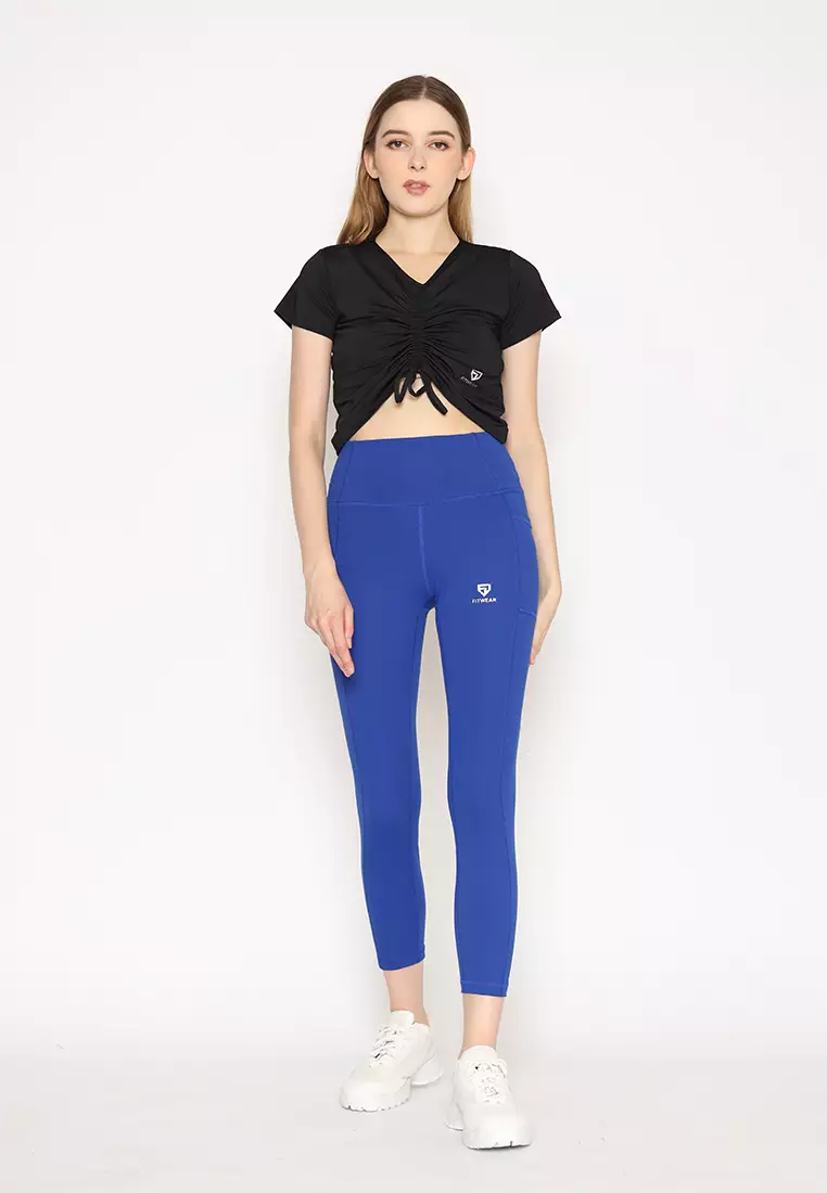 Fitwear - Legging Olahraga Wanita TALULLA 7/8 POCKET - BLUE
