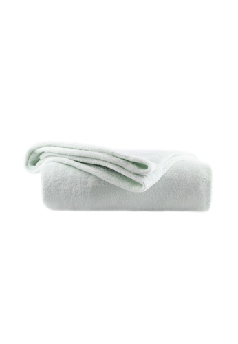 Buy Catherine Mott S Teal Solid Coral Fleece Blanket Online Zalora Malaysia