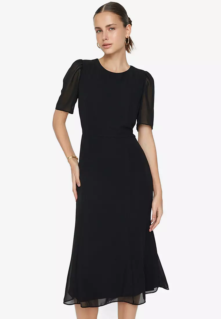 Trendyol Plain Midi Dress 2024 Buy Trendyol Online ZALORA Hong