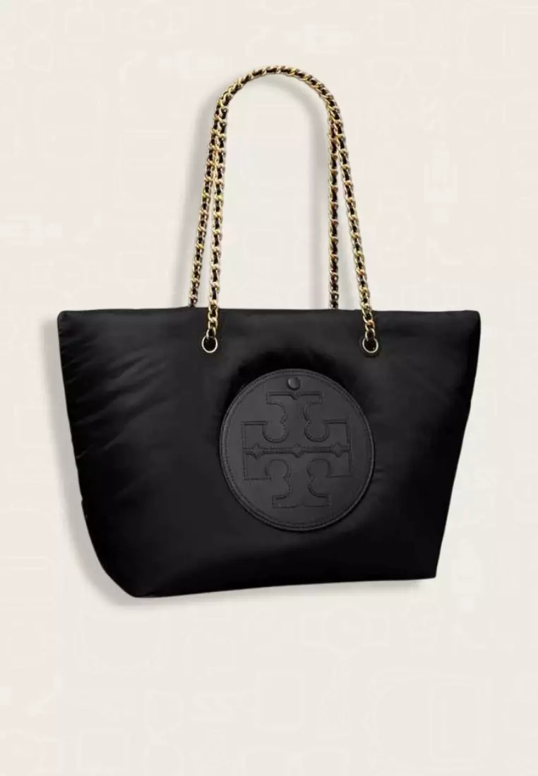 Tory Burch Ella Chain Soft Tote Black