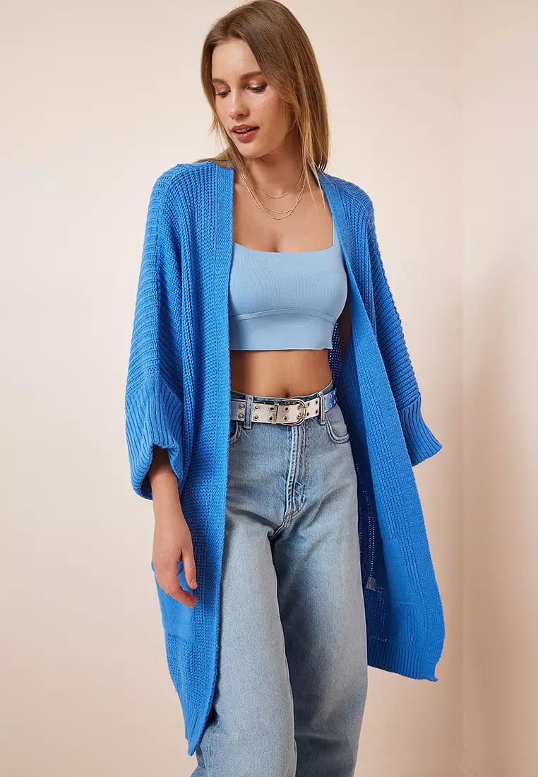 Oversized Long Pocket Knitwear Cardigan