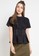 EDITION black Contrast Stitch Pleated Top 3F646AA7734683GS_1