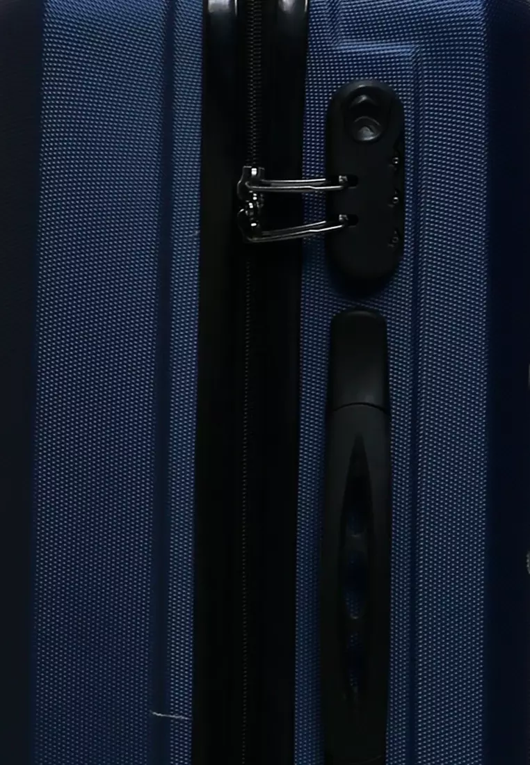 Carlton Tas Koper Unisex Size 20 Inch Suitcase 3 Digit Combination Lock Large Compartment Material Fiber ABS ORIGINAL - Navy
