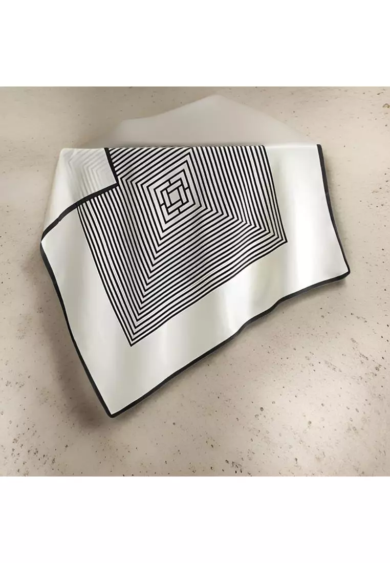 Luxury Silk Ladies' Large Scarf, Sun-Proof Crepe Satin, Premium Souvenir.