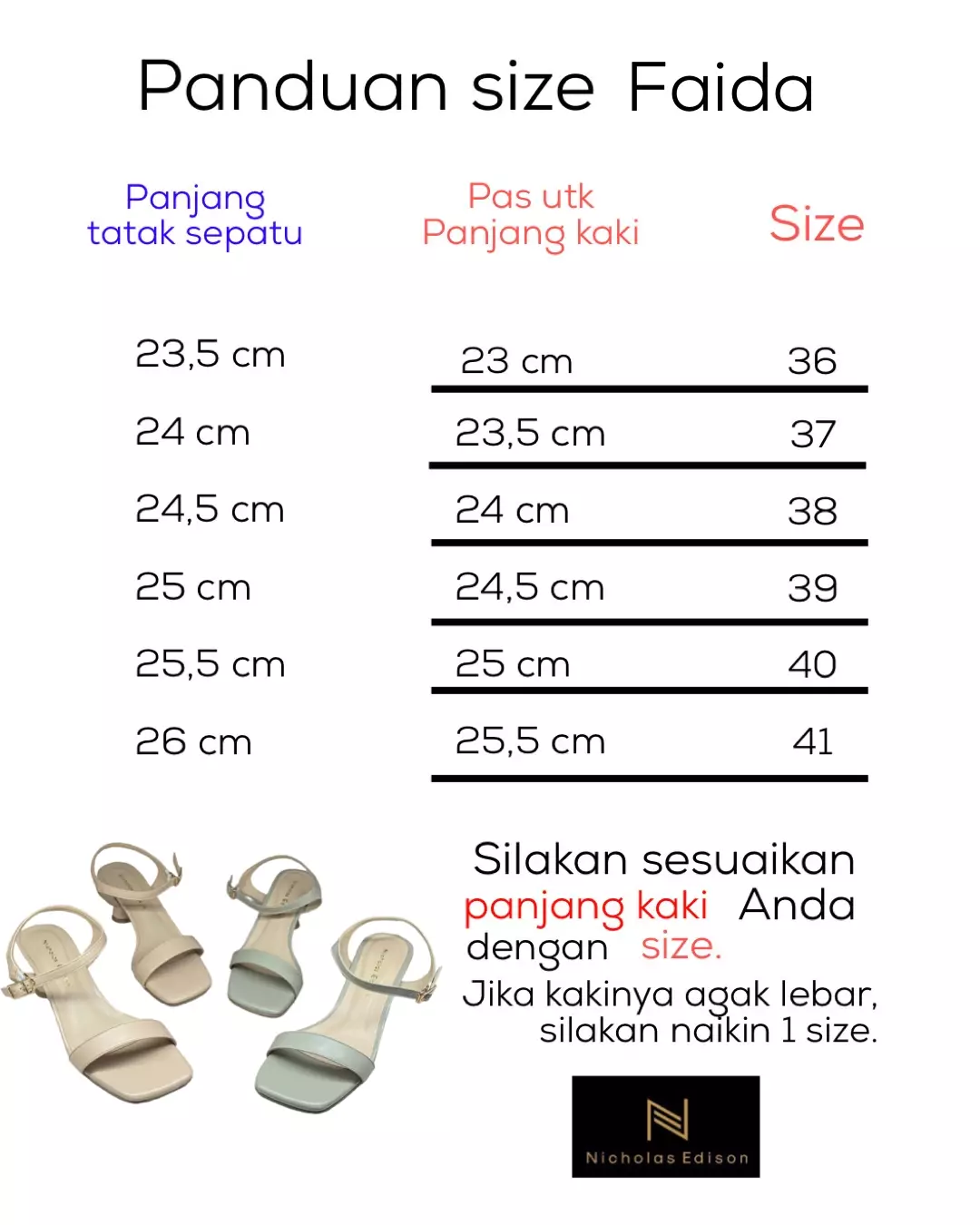 Nicholas Edison Heel Faida Beige
