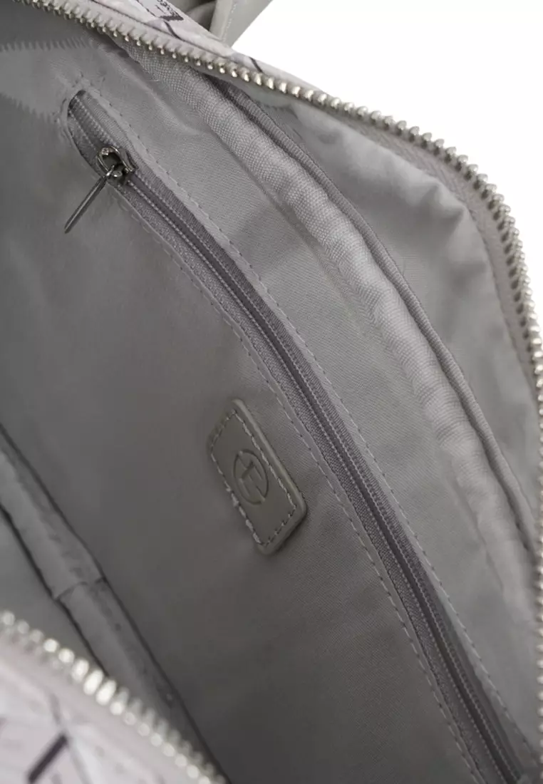 Light Grey Leather Shoulder Bag