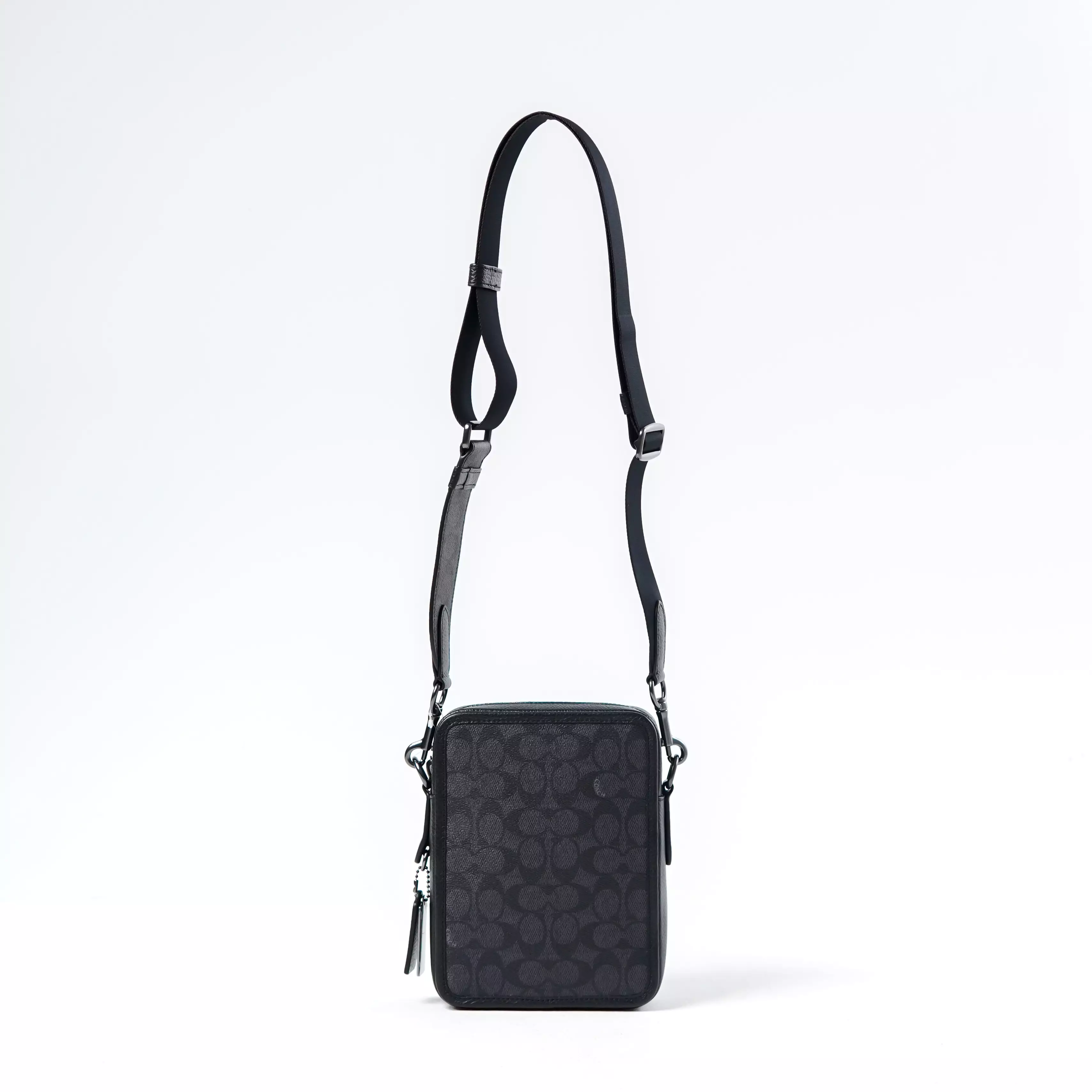 Tas COACH SULLIVAN MONOGRAM GREY BLACK SLING BAG 100% ORIGINAL