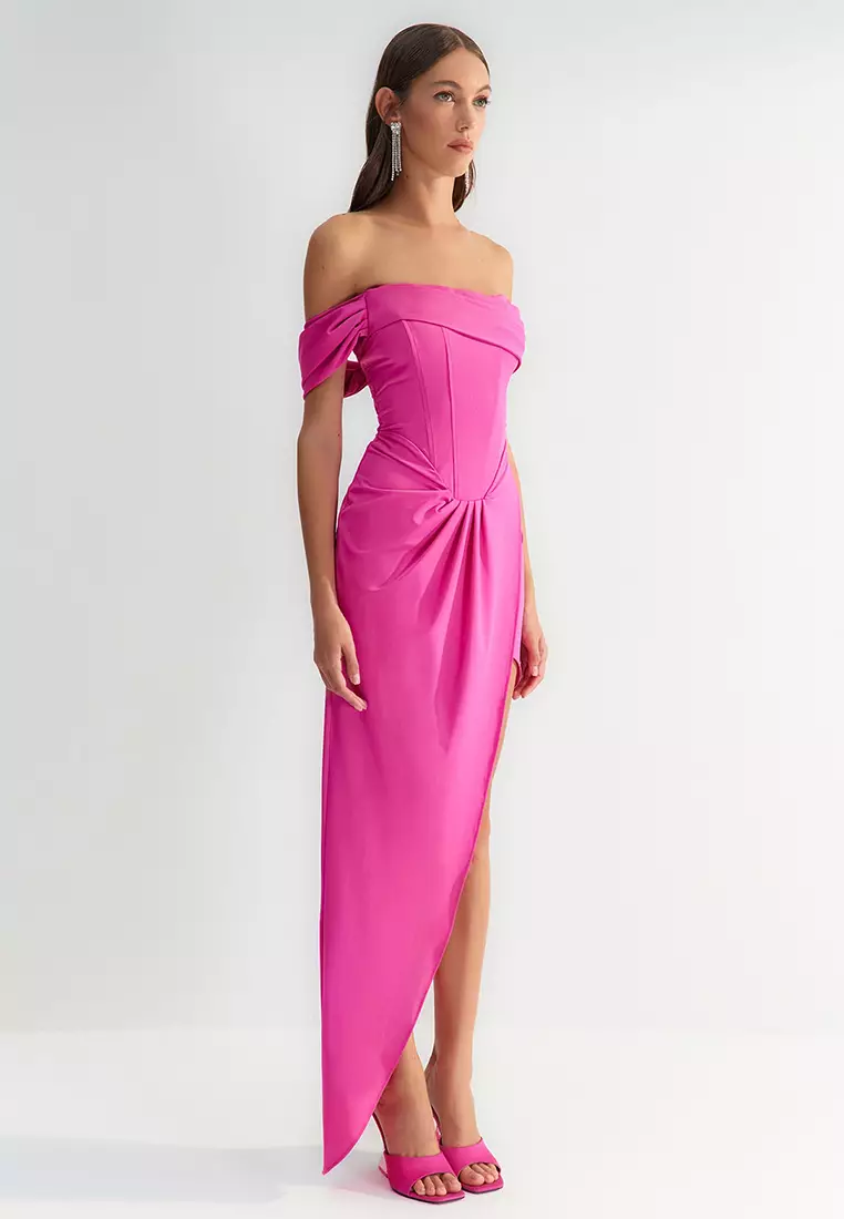 Buy Trendyol Asymmetrical Slit Maxi Dress 2025 Online ZALORA Philippines