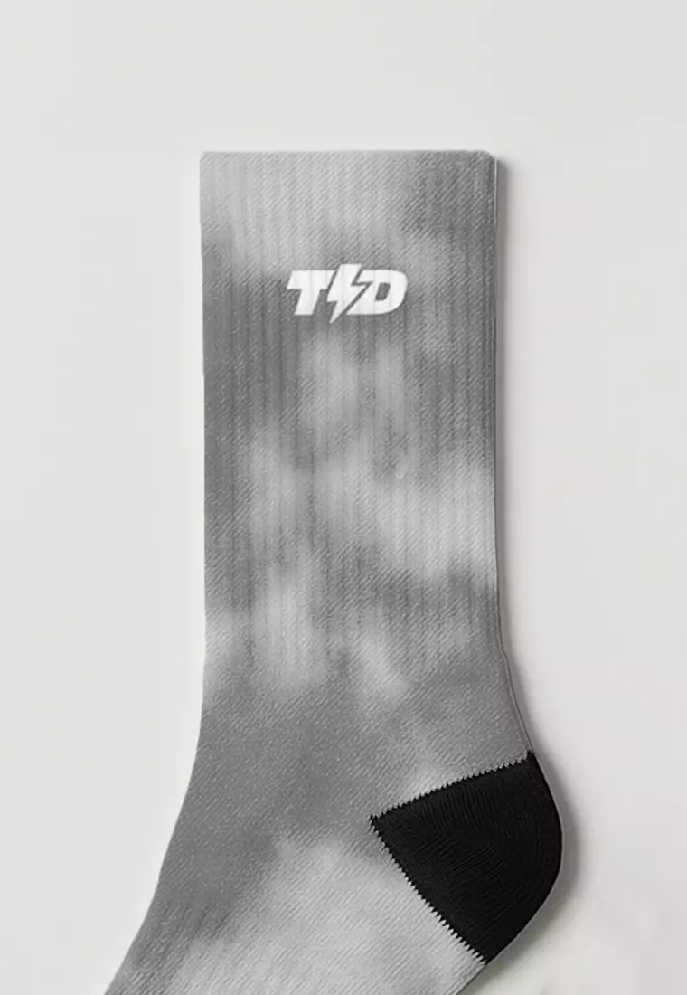 ABA27 Kaos Kaki Wanita Abu Tie Dye TdBolt