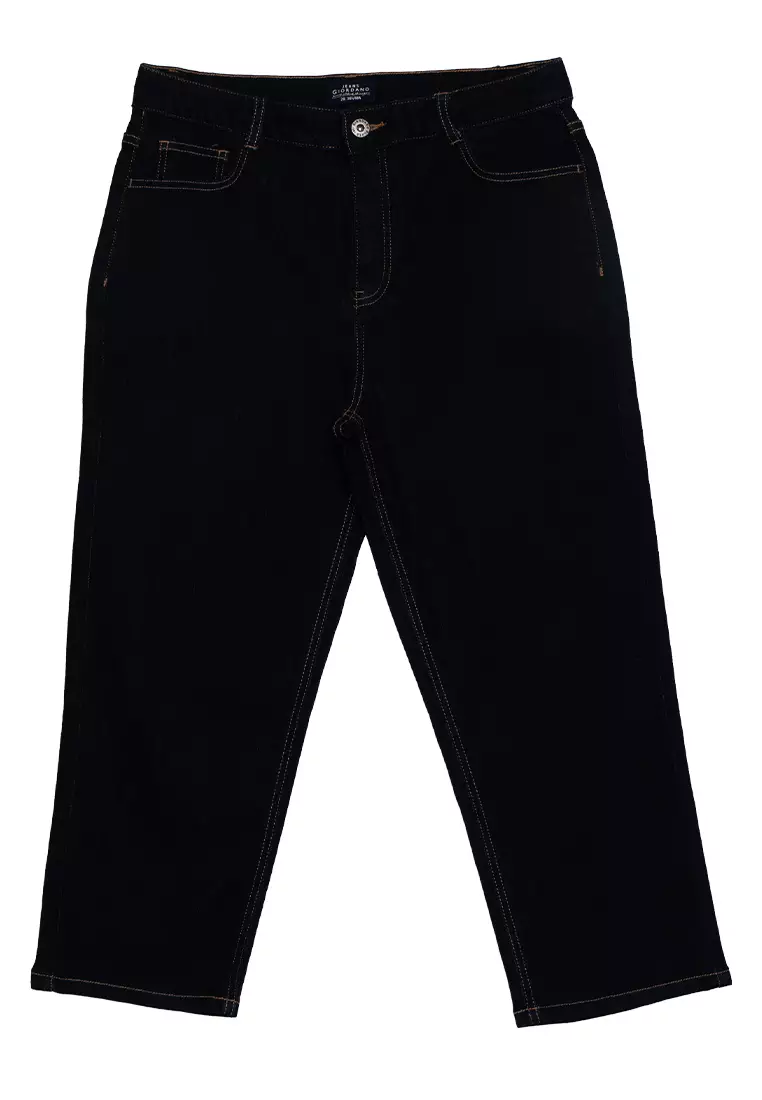 Women's High Waist Regular Tapered Fit Cropped Denim Pants