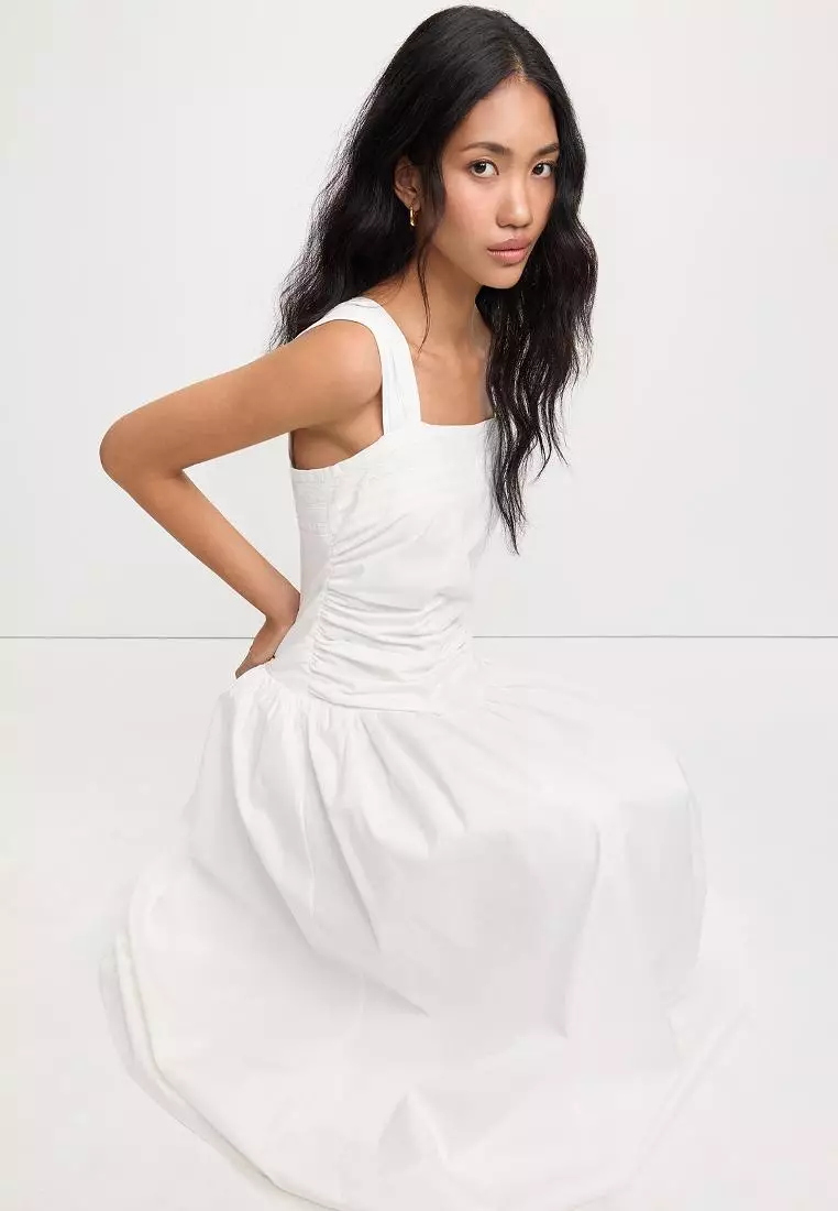 Sleeveless Square-Neck Dress