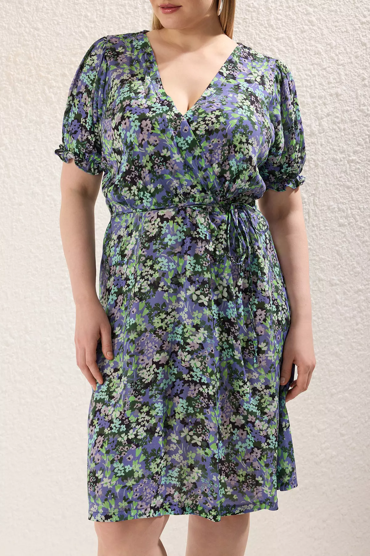Plus Size A-Line Floral Dress