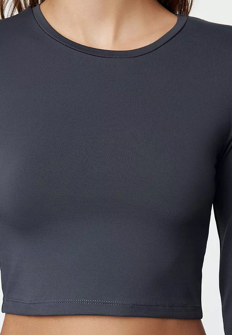 Long Sleeves Crop Top