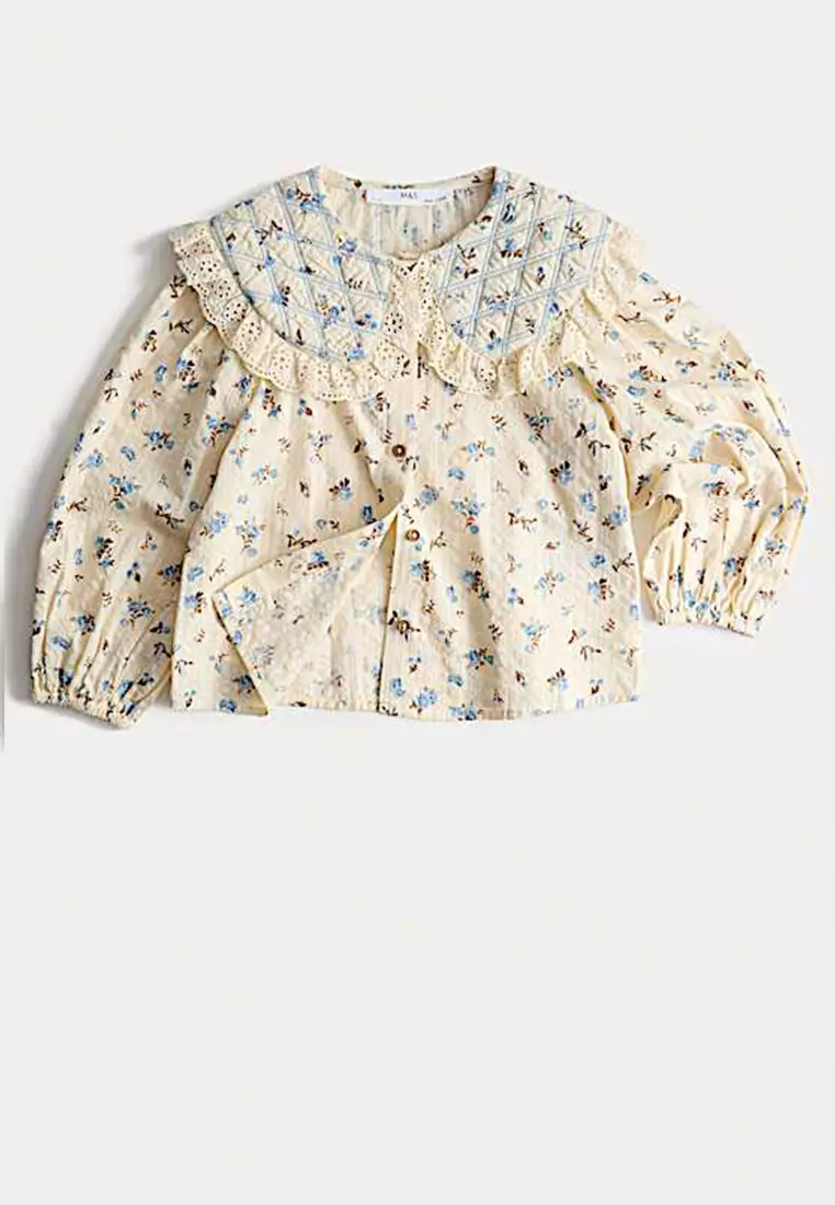 Pure Cotton Ditsy Floral Blouse