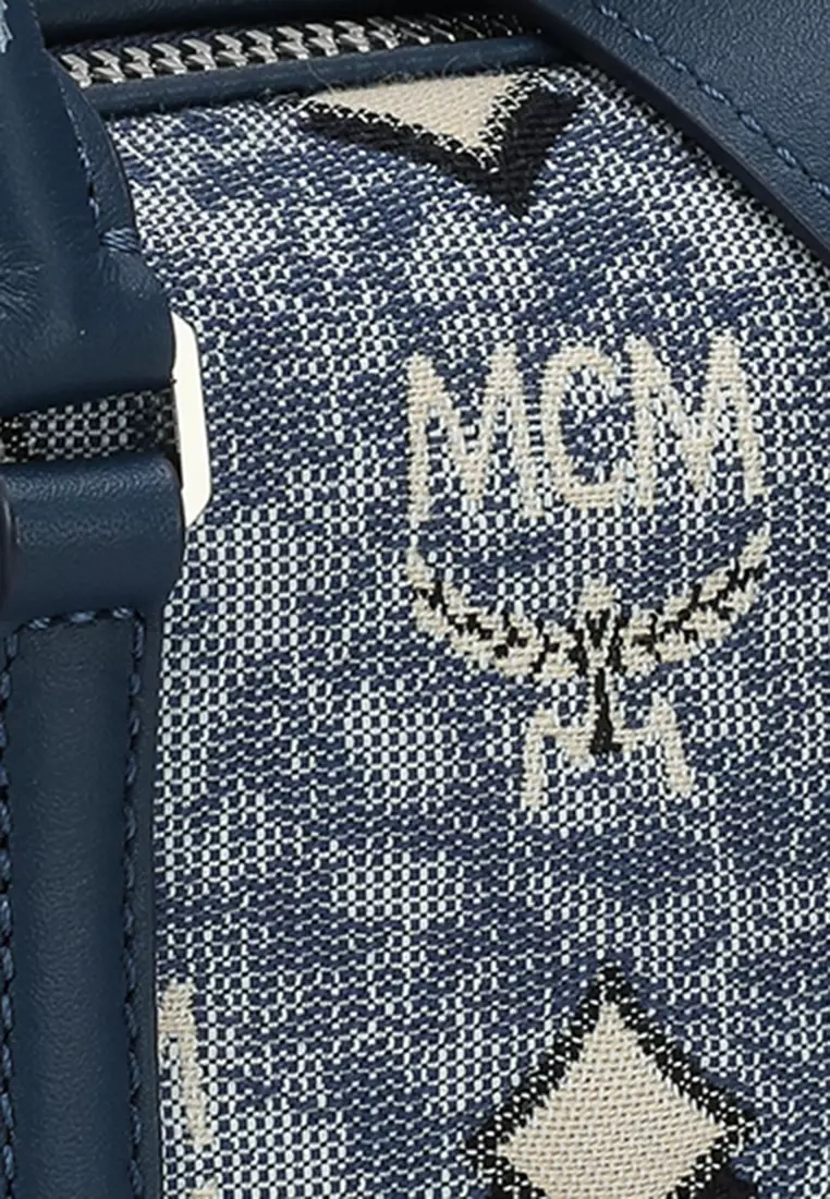 MCM Vintage Jacquard Boston Bag
