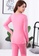 LYCKA pink SWW9234b-Lady Two Piece Casual Pajamas Set (Pink) 6B941AA5350DC7GS_3