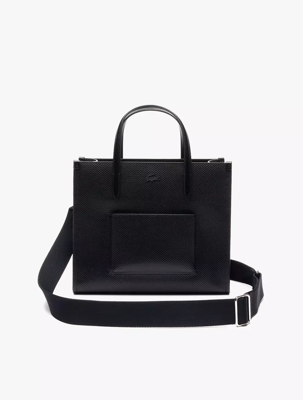 Jual Lacoste Small Chantaco Leather Tote Black Original 2024 ZALORA
