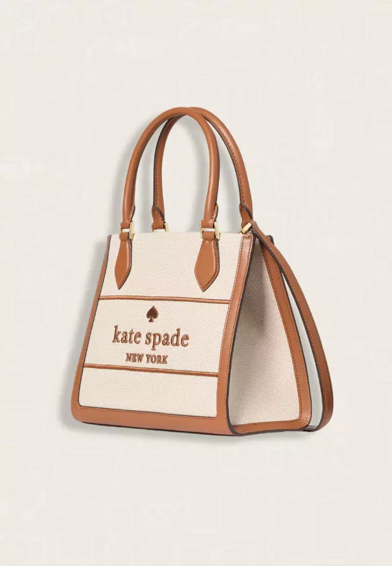 Kate Spade Ellie Canvas Small Tote Warm Gingerbread Multi