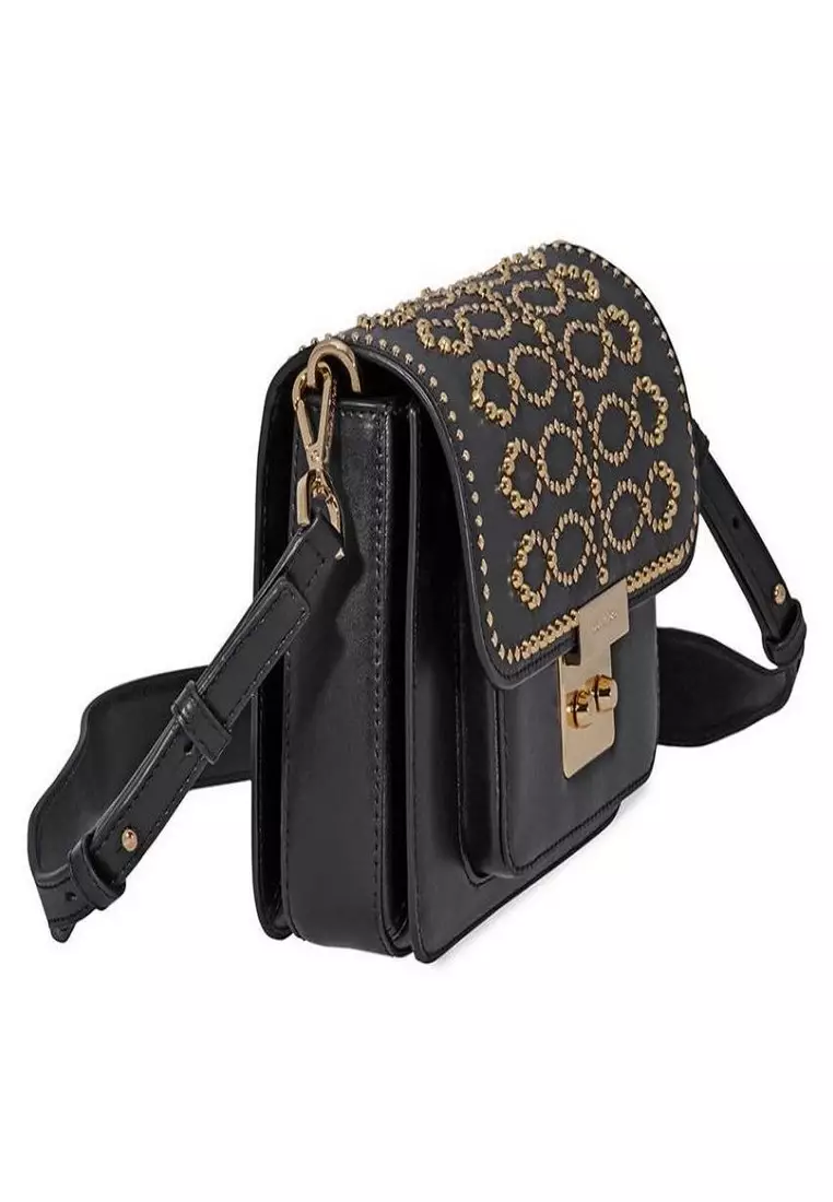 Michael Kors Sloan Studded Leather Shoulder Bag Black 30F8GS9L3U 001