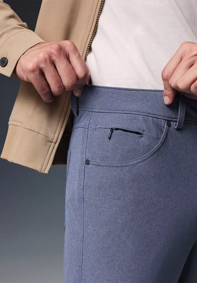 JOBB x MACK WELDON Radius Celana Panjang Pria Straight Fit Navy Heather