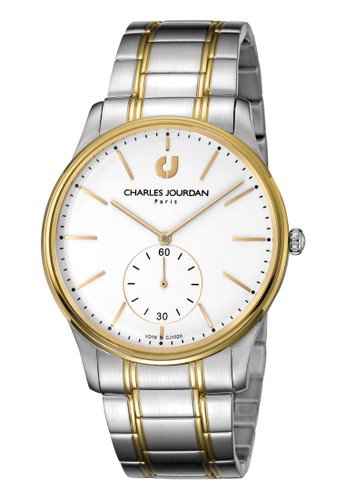 Charles Jourdan CJ1020-1112 - Jam Tangan Pria - Silver Gold