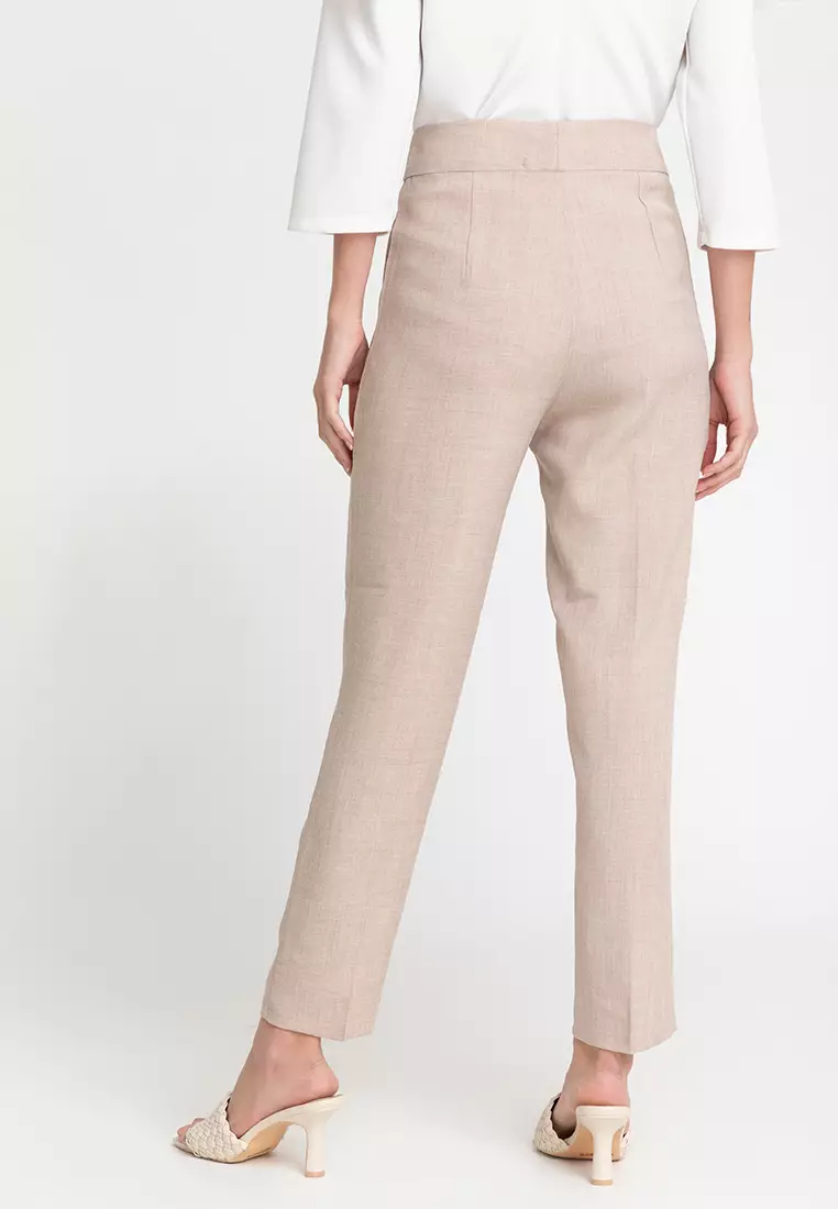 Toronto Tapered Leg Trousers With Front Zipper