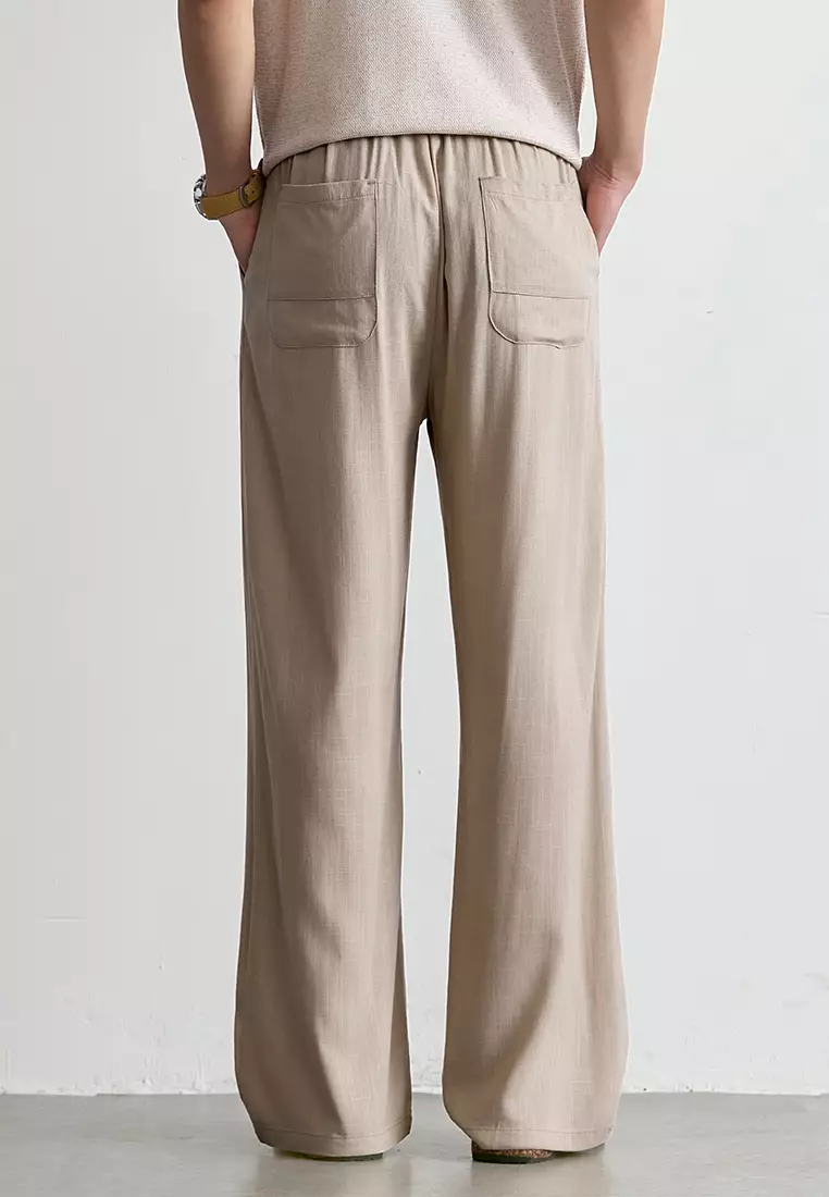 Buy Twenty Eight Shoes Lightweight Straight Fit Linen Trousers AY