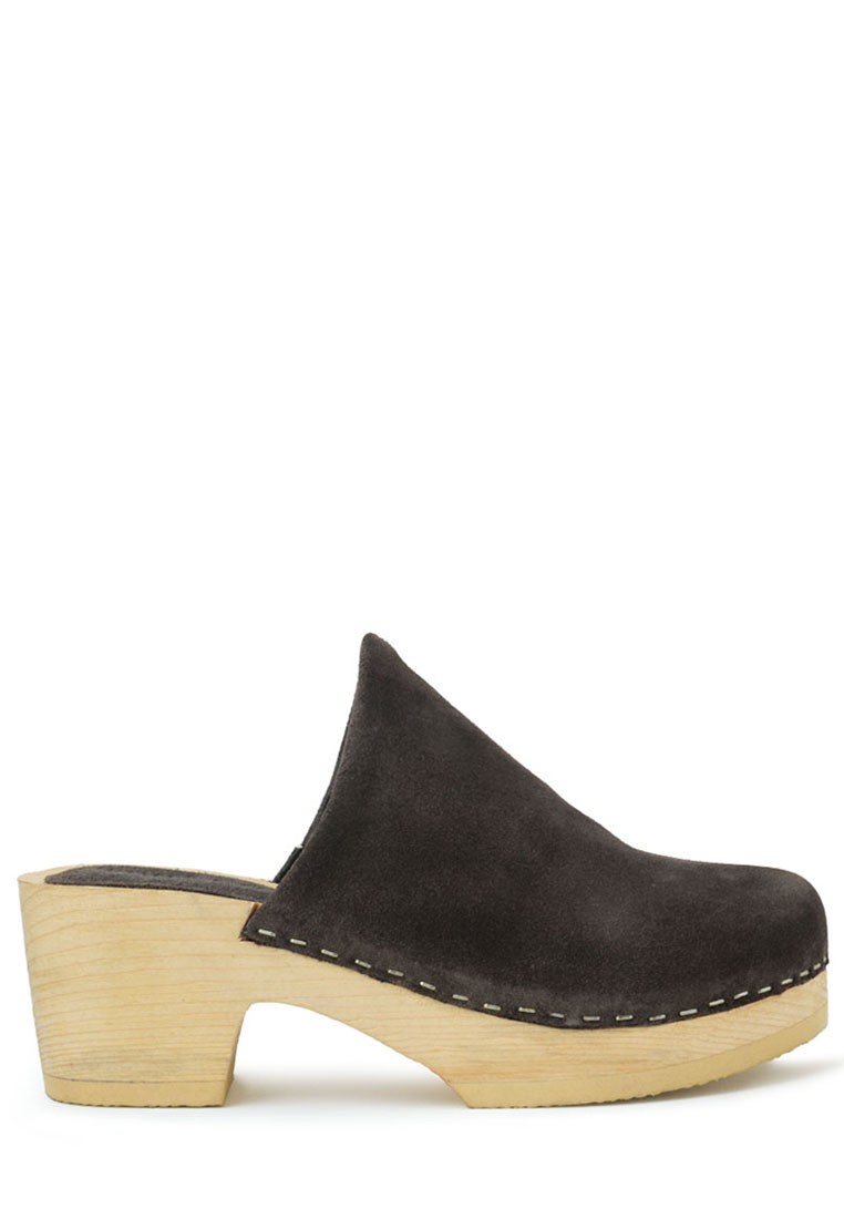Darcie Grey Suede Clogs