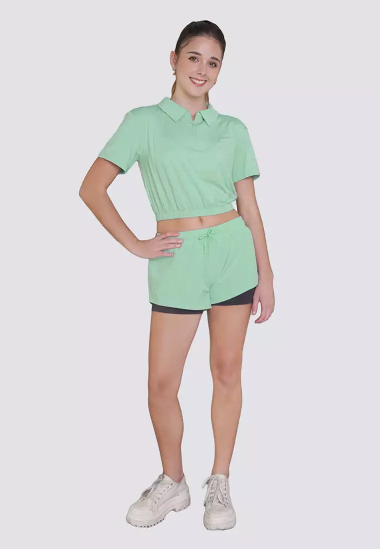 Rising Groove Collared Short Sleeved Shirt Women Activewear