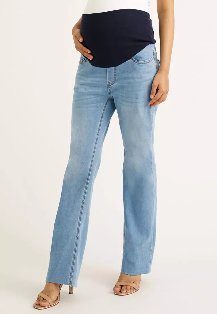 Buy 9months Maternity Light Blue Maternity Full Panel Boot Leg