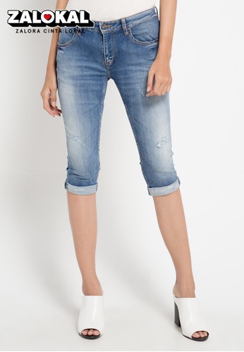 Jual Miyoshi Josei Mj17Pa033Pd Denim Pant 3/4 Original