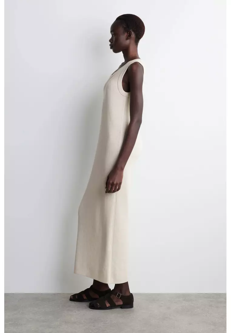 COTTON-SILK TANK DRESS