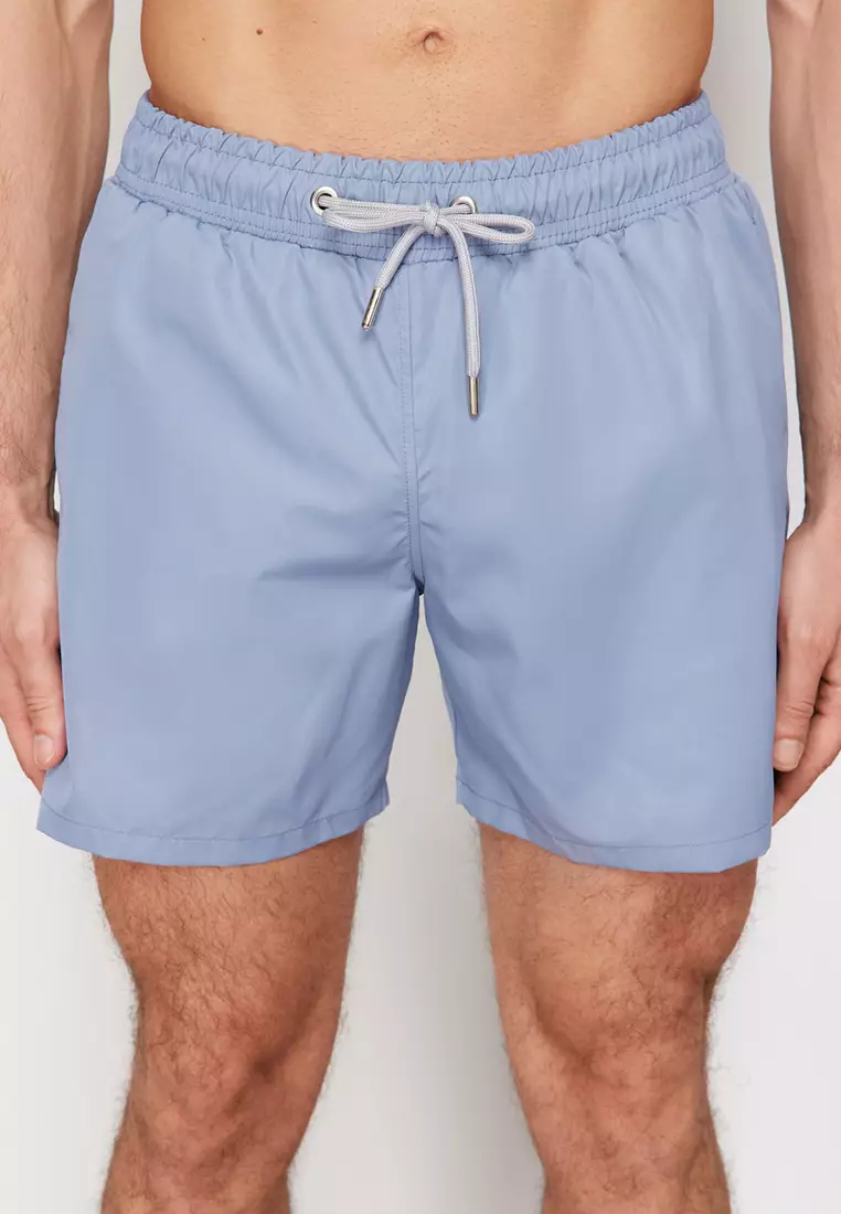 Light Blue Basic Standard Size Swimsuit Swim Shorts TMNSS20DS0023
