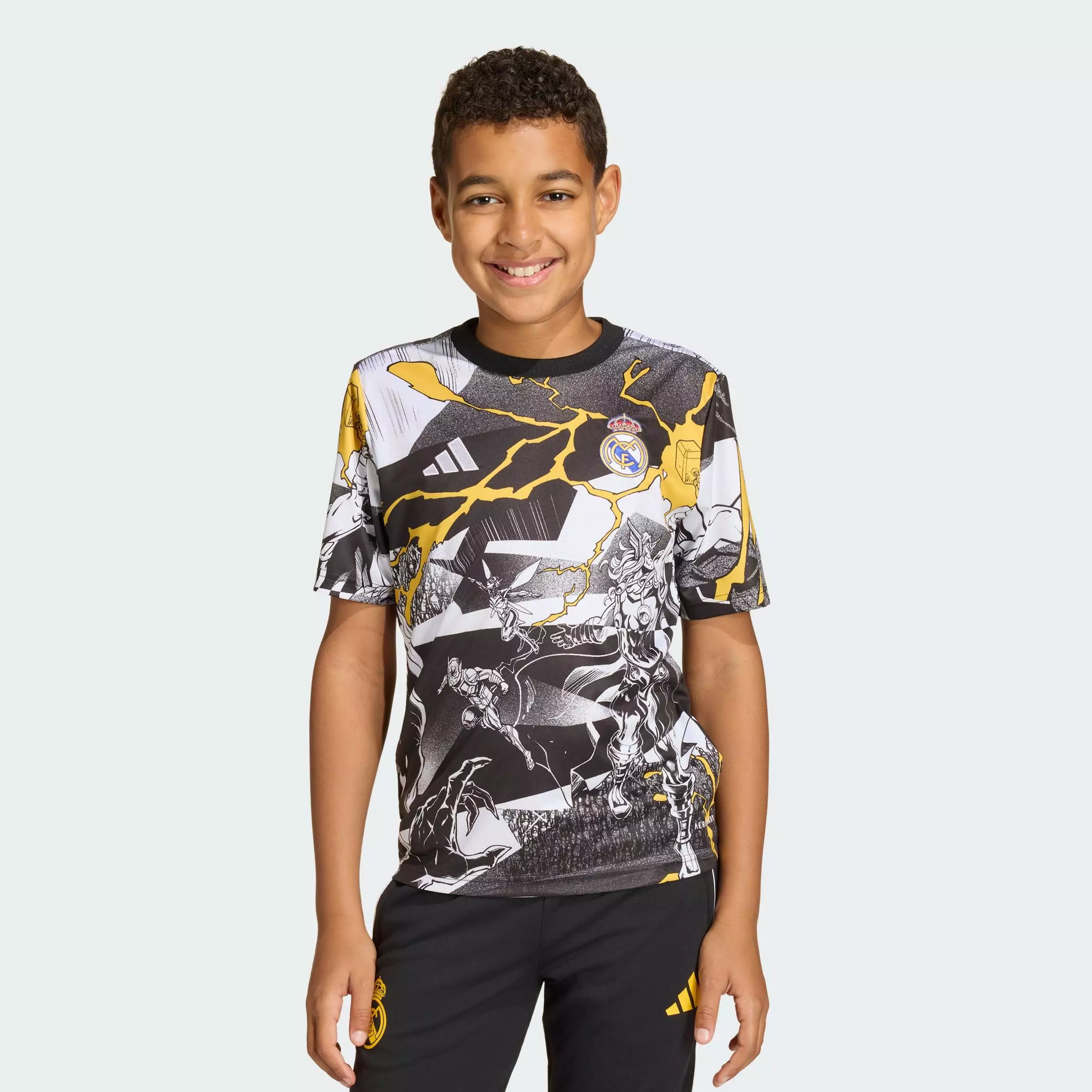 Football Real Madrid Avengers 25/26 Pre-Match Shirt Kids Unisex White JZ9016
