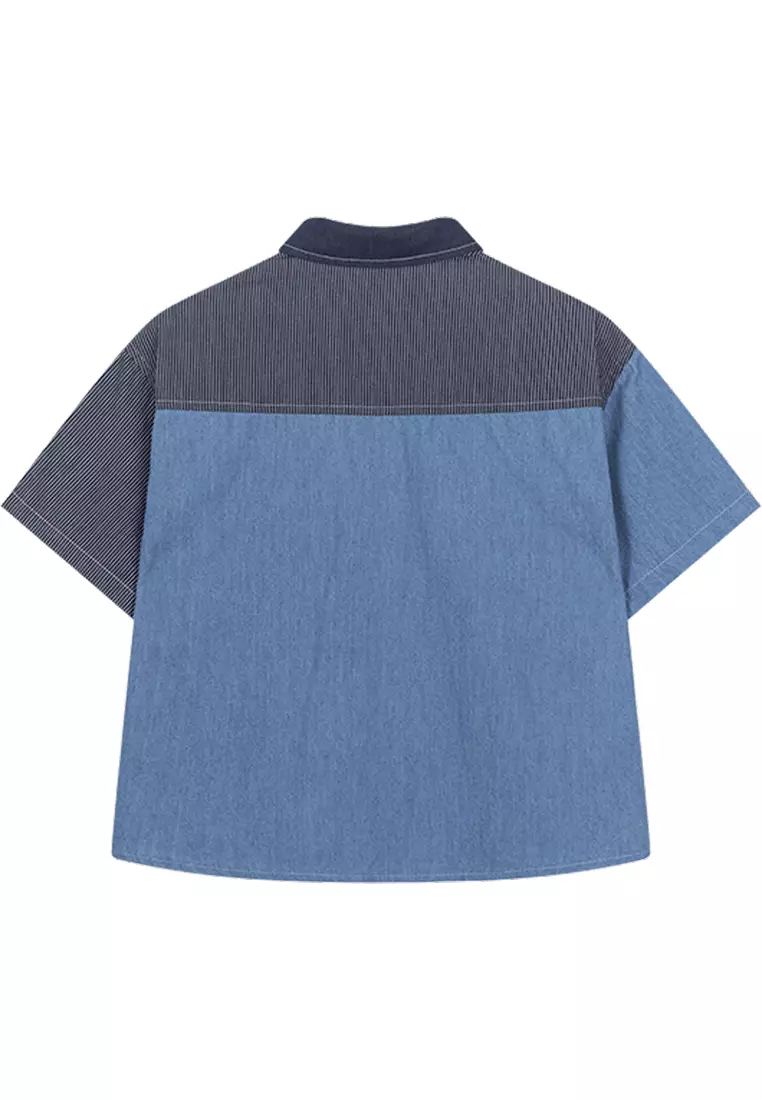 Graphic Printed Short Sleeve Shirt With Front Pockets