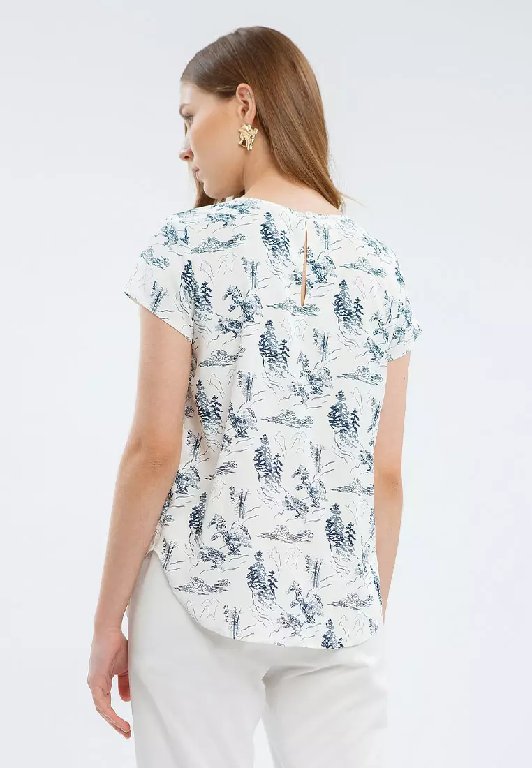 Minimal Grezia Top Offwhite Warna Offwhite