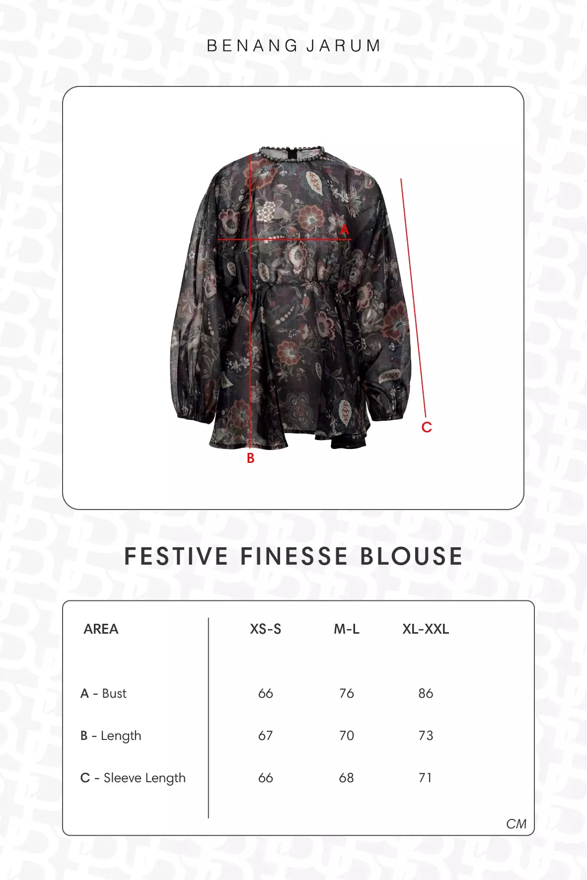 Benang Jarum - Festive Finesse Blouse - Maple