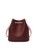 Maverick & Co. red Maverick & Co. Eloise Bucket Tote Vegan Leather Bag for Women - Burgundy 3DCD4AC1DB7C5DGS_2