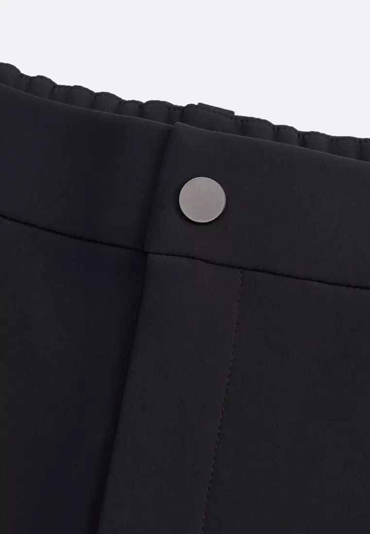 男裝 K-SWISS LOGO 內層磨絨直腳休閒褲