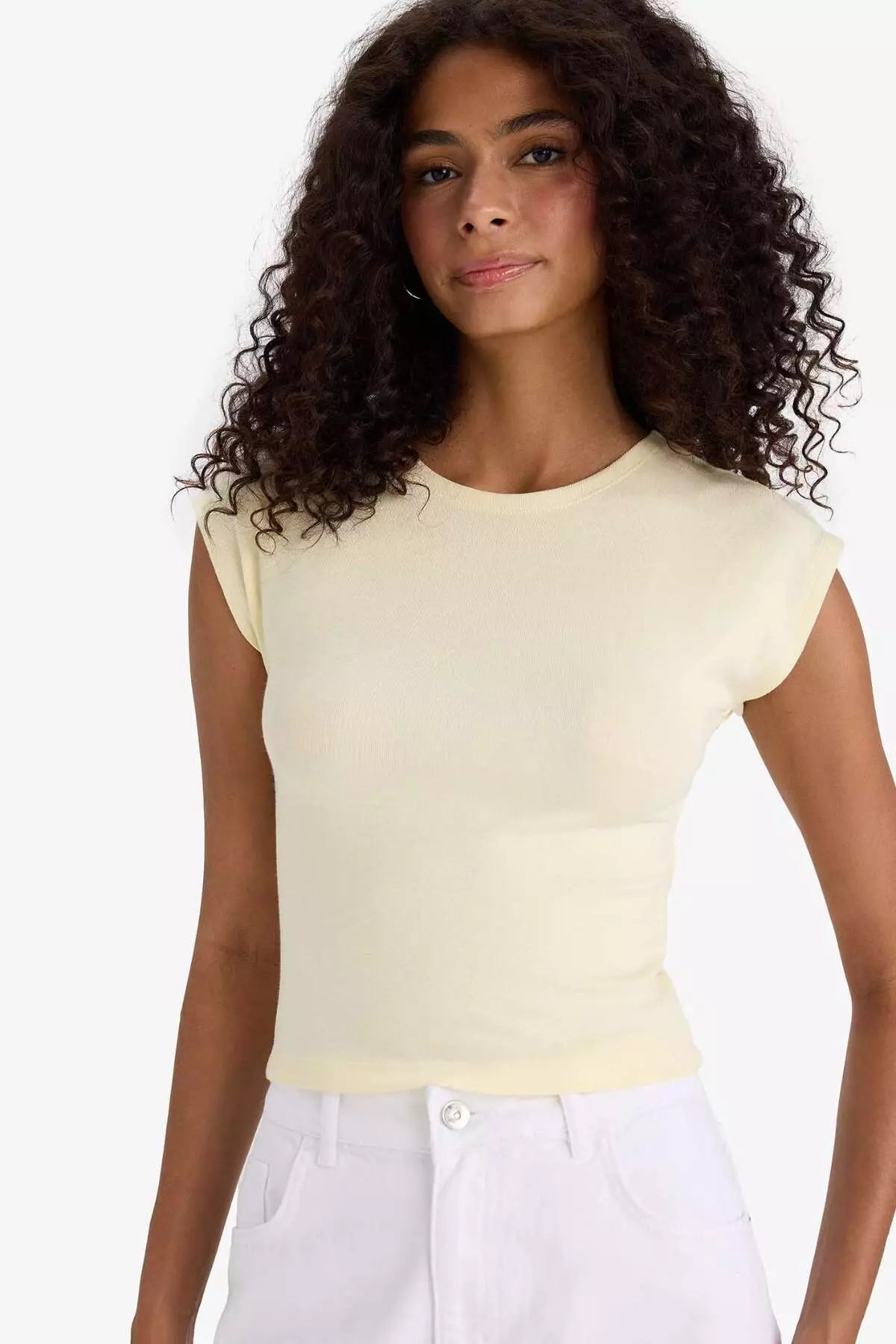 Slim Fit Tight Fit Crew Neck Basic Plain Modal Short Sleeve T-Shirt F0685Ax25Sp