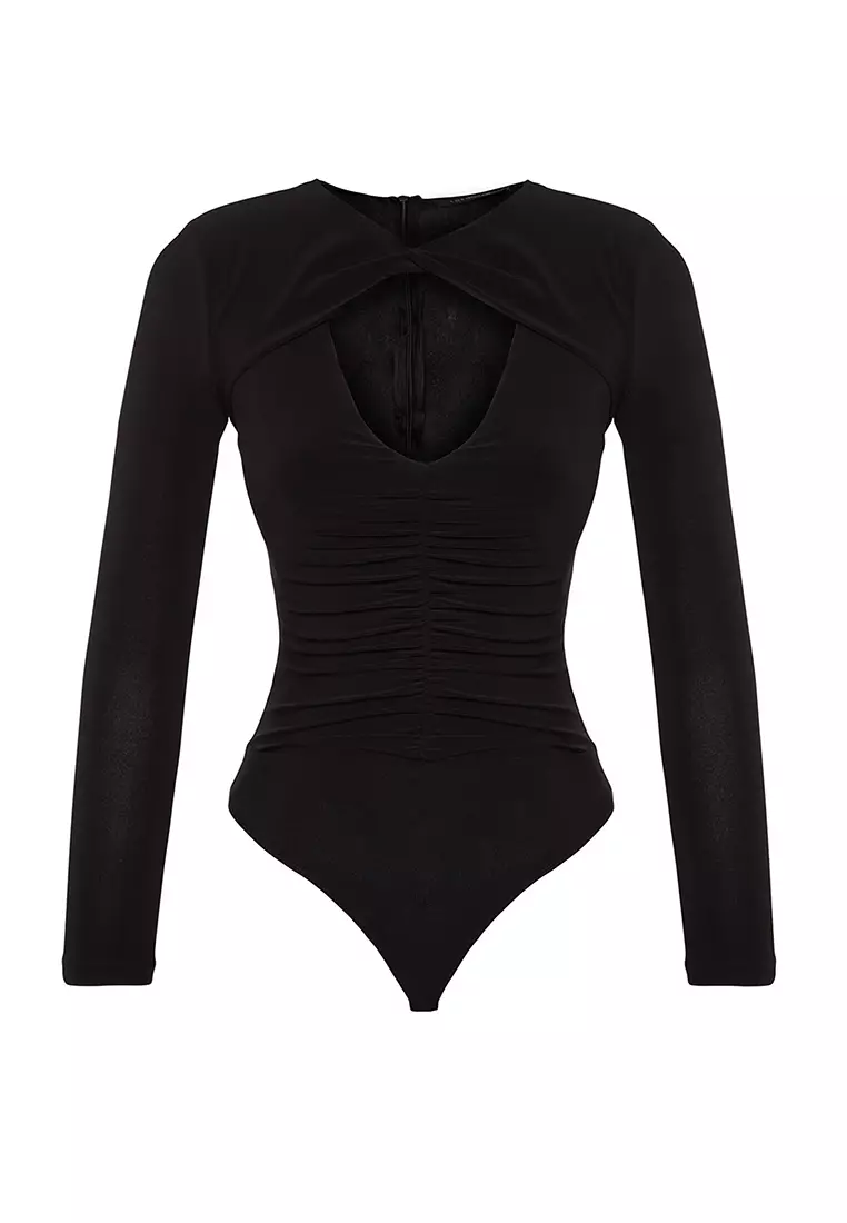 Buy Trendyol Cut Out/Knitted Bodysuit with Window Detail Online
