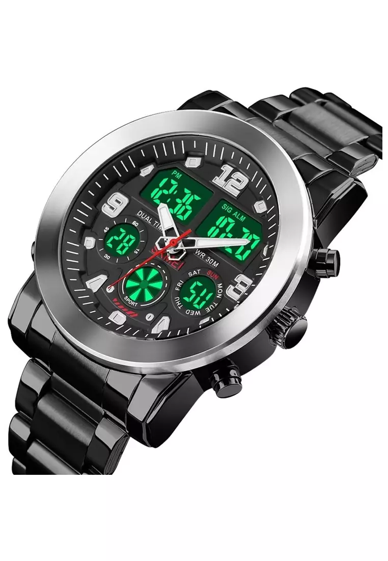 Jual Skmei Jam Tangan Casual Analog Digital Pria Waterproof Strap