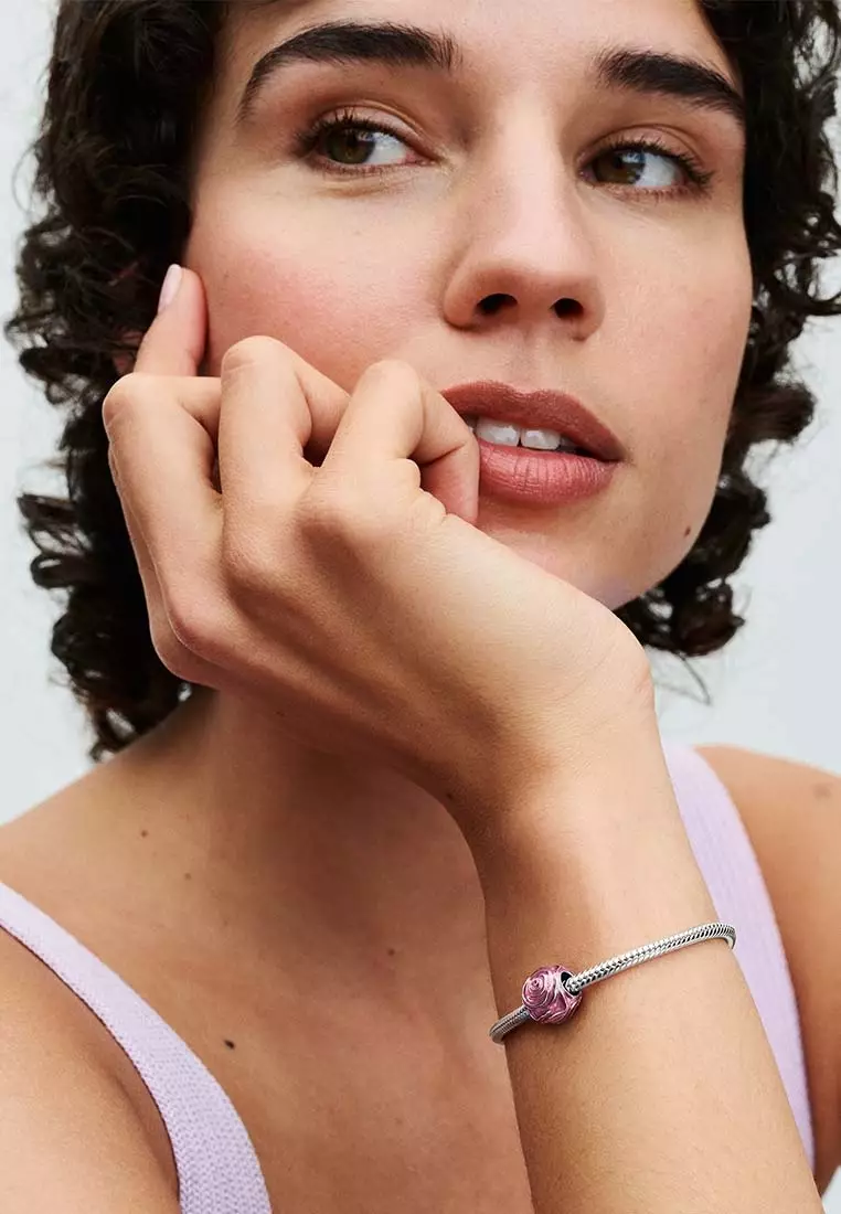 Pink Rose in Bloom Charm