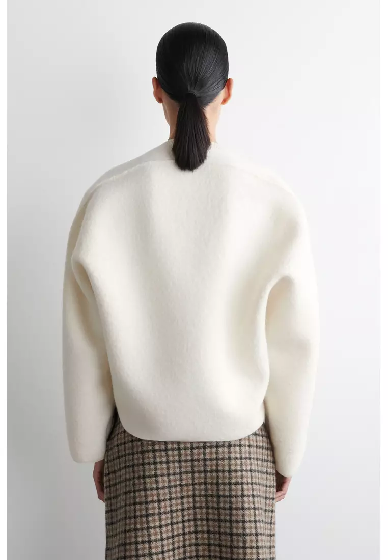 BOILED-WOOL CREW-NECK JUMPER