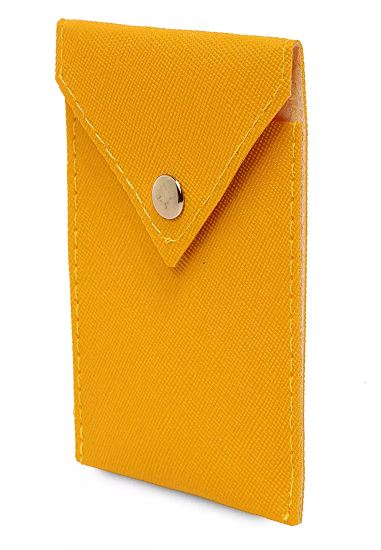 Manley Card Wallet Motif Polos Pengait Kancing Design Simple - Lime