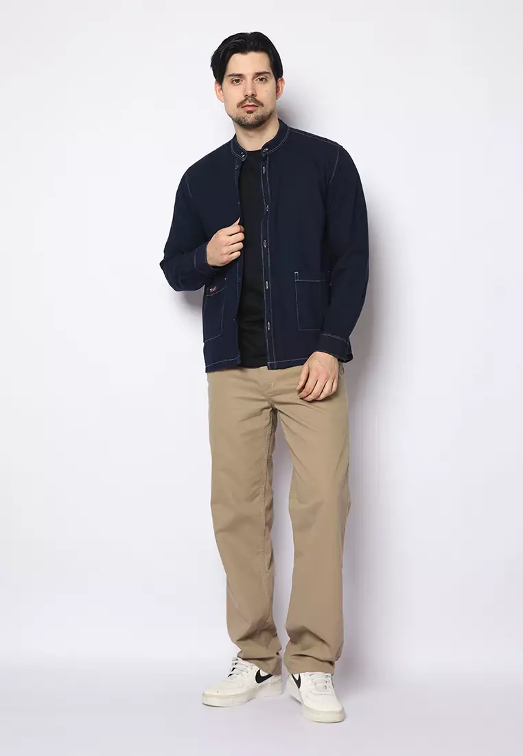 Twill Celana Panjang Pria Slim Fit Charming Khaki 122507