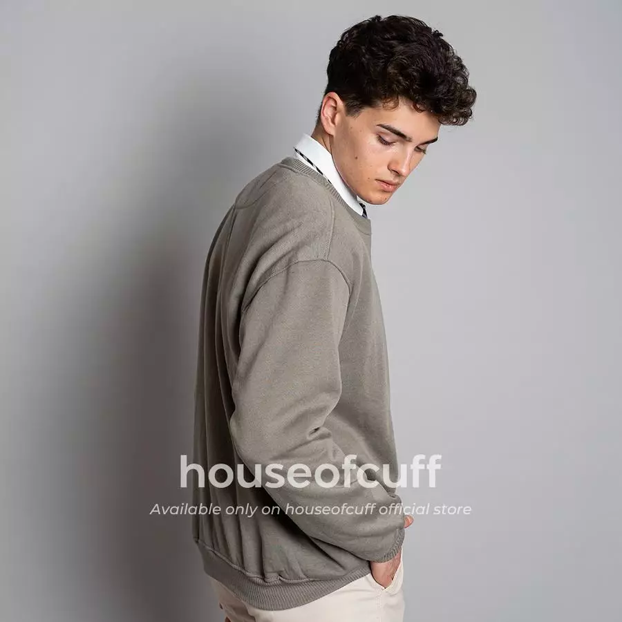 Houseofcuff sweater crewneck basic outer olive