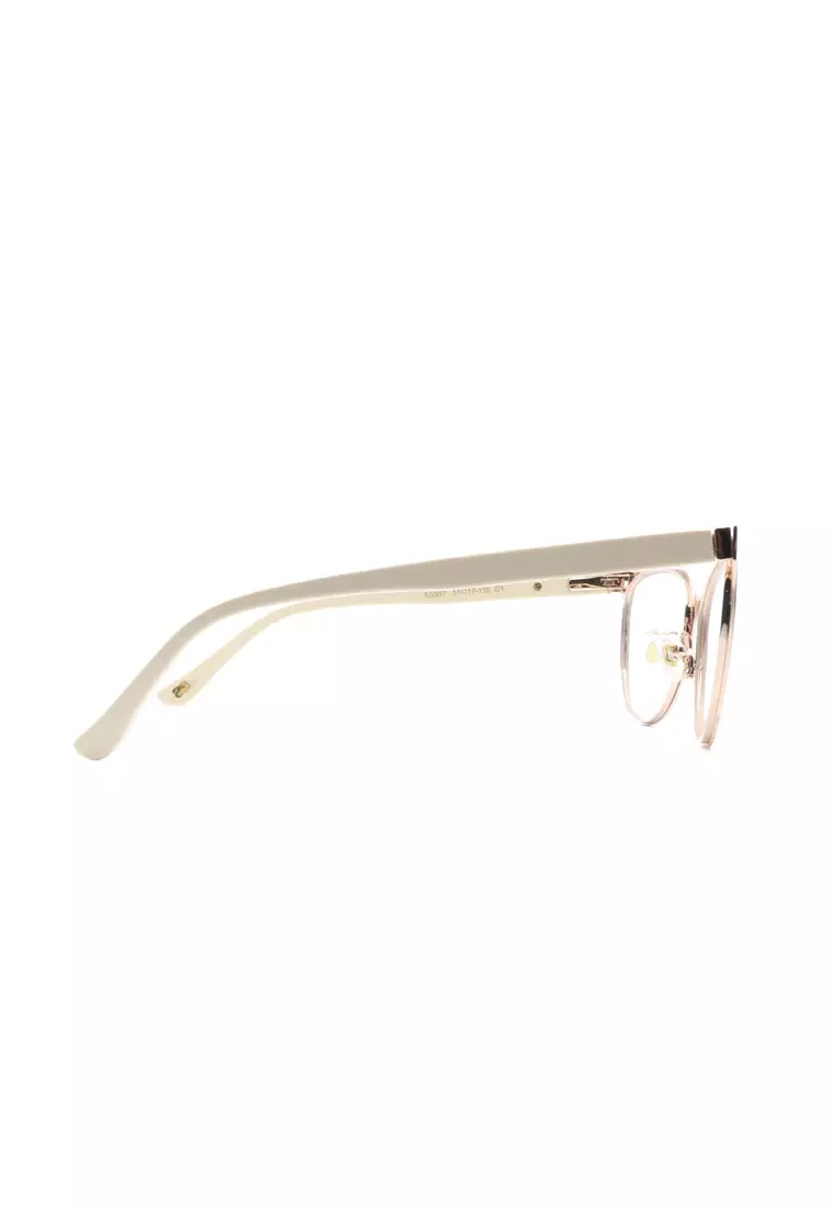 SS937 (C1-Matte Beige & Shiny Rosegold) Anti-Radiation Computer Eyeglasses for Women