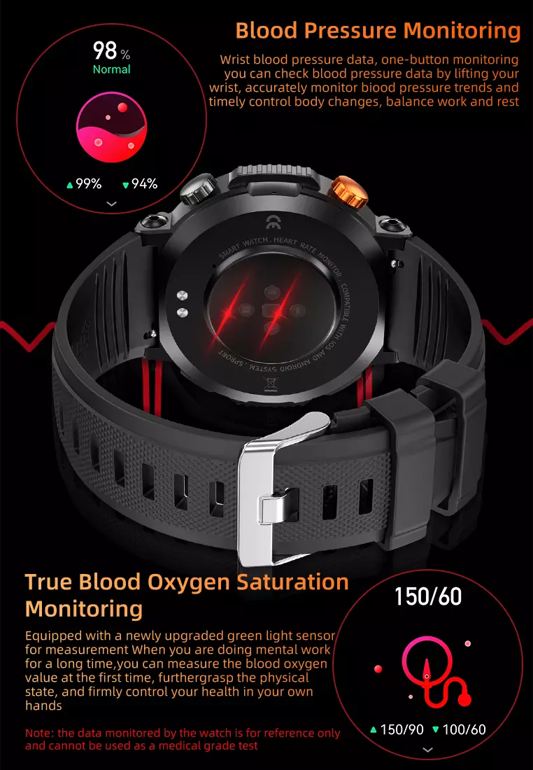 SmartWatch HT17 Anti Air Layar Terang 1.46'' Olahraga Monitor Detak Jantung Music Lampu LED Jam Tangan Pria black dengan tali jam gratis
