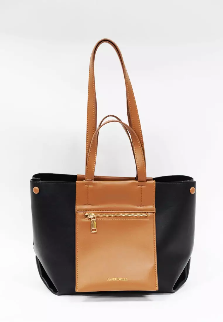 Chloe Color-Block Tote Bag